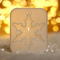 Форма силиконовая универсальная, подвеска &laquo;Снежинка-ажурная&raquo;