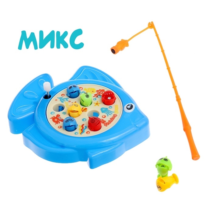 Рыбалка заводная «Рыбка», 8 рыбок, с удочкой, МИКС Рыбалка заводная «Рыбка», 8 рыбок, с удочкой, МИКС