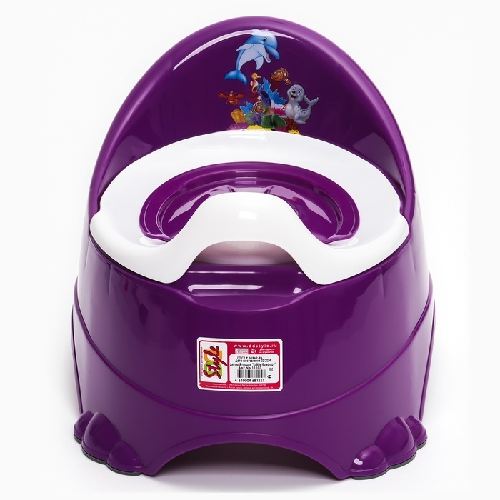 Горшок детский антискользящий «Бэйби-Комфорт» с крышкой, съёмная чаша, цвет фиолетовый Горшок детский антискользящий «Бэйби-Комфорт» с крышкой, съёмная чаша, цвет фиолетовый