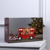 Светодиодная фигура &laquo;Автобус&raquo; 30 &times; 19 &times; 11 см, пластик, батарейки ААх3 (не в комплекте), USB, свечение тёплое белое