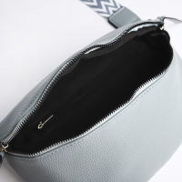 Сумка кросс-боди на молнии, цвет серо-голубой