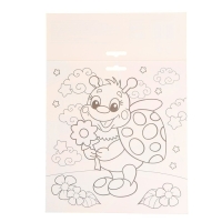 Аппликация стикерами форменная &laquo;Божья коровка на листочке&raquo;, набор для творчества, стикерная мозаика