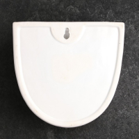 Кашпо подвесное "Силуэт" белое, 17х7см