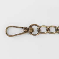 Цепочка для сумки, с карабинами, железная, 9 × 14 мм, 120 см, цвет бронзовый Цепочка для сумки, с карабинами, железная, 9 × 14 мм, 120 см, цвет бронзовый