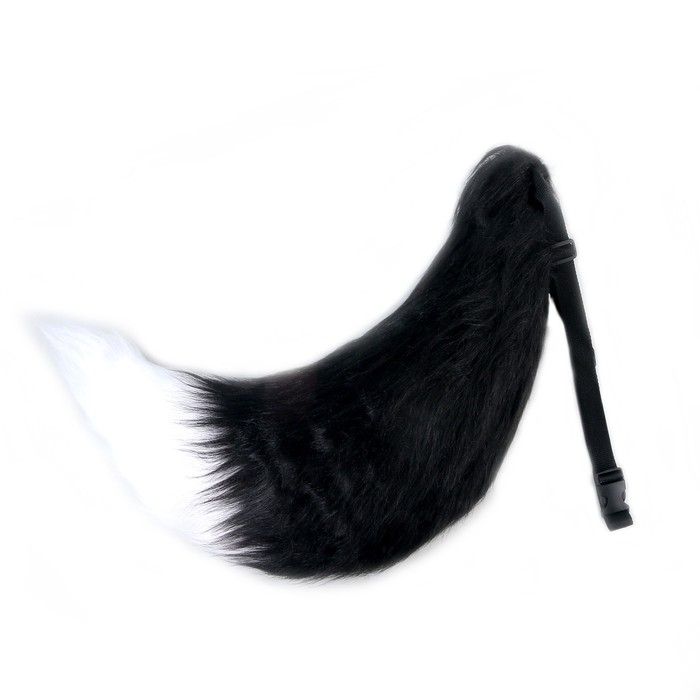 Карнавальный набор «Лиса аниме», чёрный, 2 предмета: хвост, ушки Карнавальный набор «Лиса аниме», чёрный, 2 предмета: хвост, ушки