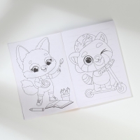 Подарочный набор блокнот-раскраска А6, трекер привычек и восковые мелки &laquo;Для тех, у кого лапки&raquo;