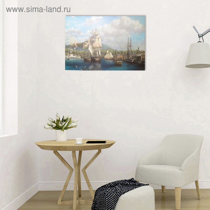 Картина на холсте "Причалившие" 60*100 см