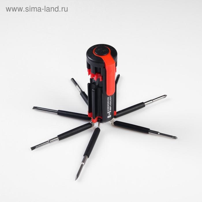 Фонарь многофункциональный, мультитул 8 в 1 Фонарь многофункциональный, мультитул 8 в 1 "Мастер на все руки", 12 х 4 см, 3 ААА