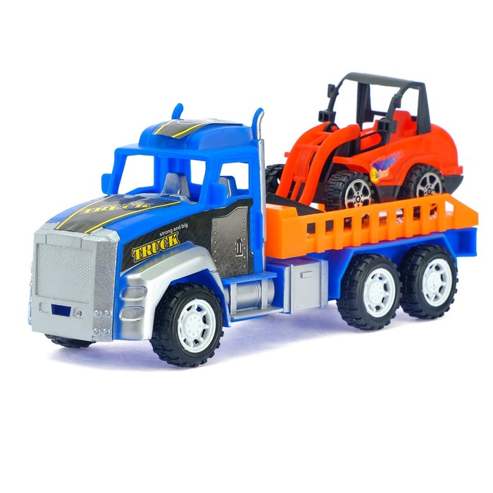 Грузовик инерционный «Перевозчик» с погрузчиком, цвета МИКС Грузовик инерционный «Перевозчик» с погрузчиком, цвета МИКС