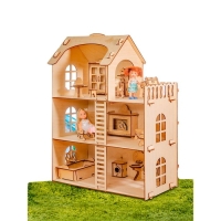 Домик из берёзовой фанеры &laquo;Забава&raquo; без мебели