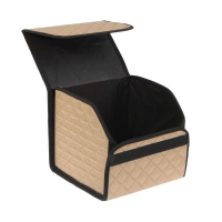 Органайзер кофр в багажник автомобиля Cartage саквояж, оксфорд стеганый, 33 см, бежевый Органайзер кофр в багажник автомобиля Cartage саквояж, оксфорд стеганый, 33 см, бежевый