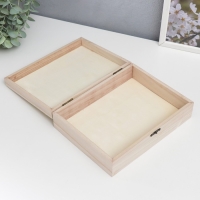 Шкатулка дерево под роспись "Прямоугольная" 6х21,5х16,5 см Шкатулка дерево под роспись "Прямоугольная" 6х21,5х16,5 см