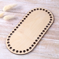 Донышко для вязания, овал с параллельными сторонами &mdash; 22 &times; 10,2 см, хдф 3 мм, белый