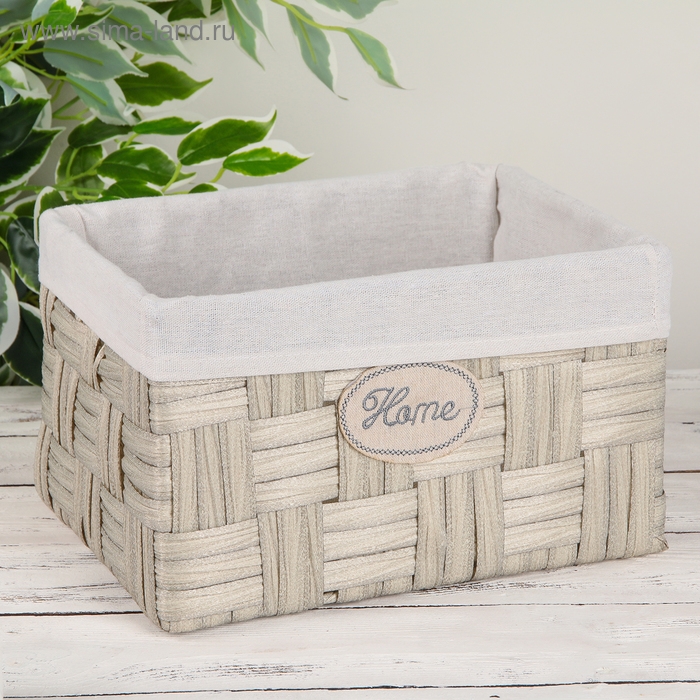 Корзина для хранения Доляна «Уютный дом», 30×24×17 см, цвет серый Корзина для хранения Доляна «Уютный дом», 30×24×17 см, цвет серый