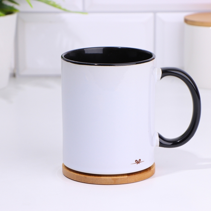 Кружка именная, сублимация "Глебушек", дно черного цвета