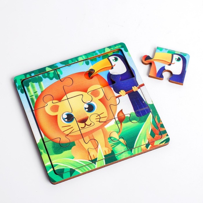 Пазл &laquo;Лев и тукан&raquo;, 9 деталей