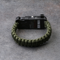 Браслет для выживания 5в1 (паракорд - 3 м, компас,свисток,огниво, фонарь), олива Браслет для выживания 5в1 (паракорд - 3 м, компас,свисток,огниво, фонарь), олива