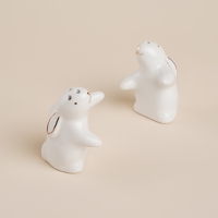 Набор для специй керамический SL Home &laquo;Пасхальные кролики&raquo;, 2 предмета: солонка 230 мл, перечница 230 мл, цвет белый