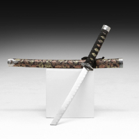 Сувенирное оружие &laquo;Катана&raquo;, чёрные ножны с узорами в виде дракона, 70 см