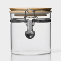 Банка стеклянная для хранения сыпучих продуктов BellaTenero &laquo;Эко&raquo;, 500 мл, 10&times;10,3 см, с бугельным замком