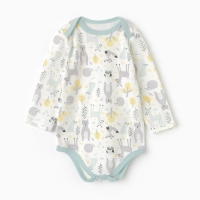 Боди детский, цвет молочный/звери, рост 74 см Боди детский, цвет молочный/звери, рост 74 см