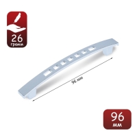 Ручка-скоба ТУНДРА РС156CP, м/о 96 мм, цвет хром Ручка-скоба ТУНДРА РС156CP, м/о 96 мм, цвет хром