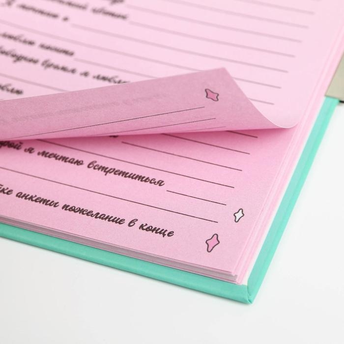 Анкета в твердой обложке на замочке &laquo;Анкета енотик&raquo;, А6 40 л