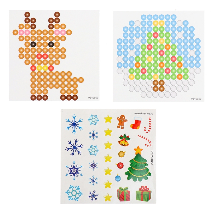 Аквамозаика &laquo;Снежная баночка. Оленёнок&raquo;, ночник, более 200 шариков