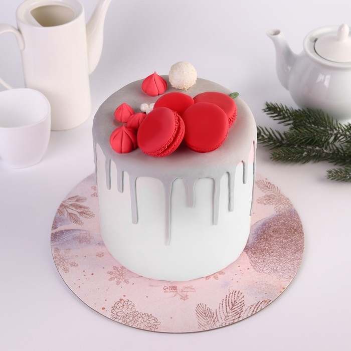 Подложка под торт усиленная «Счастья в новом году!», 28 см, 2 мм, Новый год Подложка под торт усиленная «Счастья в новом году!», 28 см, 2 мм, Новый год