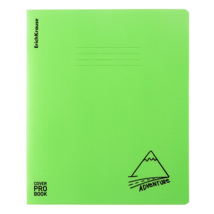Тетрадь 48 листов в клетку ErichKrause CoverProBook Motion,с пласт. обложкой, зеленый, Тетрадь 48 листов в клетку ErichKrause CoverProBook Motion,с пласт. обложкой, зеленый,