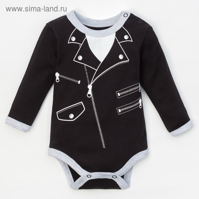 Боди Крошка Я «Рок стайл» , рост 62-68 см, (размер 22), цвет чёрный Боди Крошка Я «Рок стайл» , рост 62-68 см, (размер 22), цвет чёрный