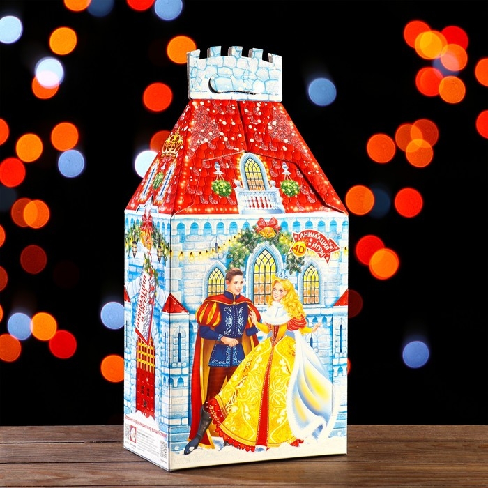 Новый год. Подарочная коробка "Новогодний бал в Замке", 19 х 12 х 35,5 см.