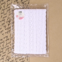 Кружево вязаное, 50 мм &times; 10 &plusmn; 1 м, цвет белый