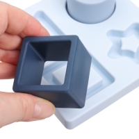 Развивающая игрушка - сортер &laquo;Изучаем фигуры&raquo;, пищевой силикон, цвет голубой, Mum&Baby