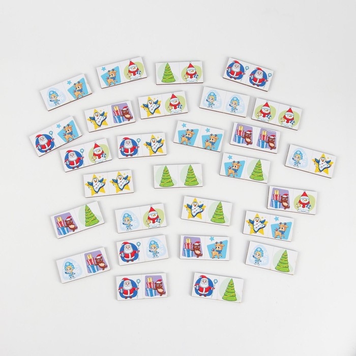 Домино деревянное на новый год &laquo;Новый год! Весёлый Новый год&raquo;