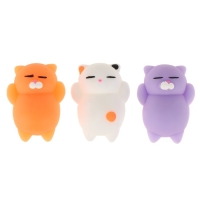 Мялка антистресс «Киска», набор 3 шт, цвета МИКС Мялка антистресс «Киска», набор 3 шт, цвета МИКС