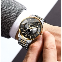 Часы наручные кварцевые мужские, d-4 см, ремешок l-26 см, 5 АТМ, светящиеся Часы наручные кварцевые мужские, d-4 см, ремешок l-26 см, 5 АТМ, светящиеся