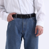 Ремень мужской &laquo;Великан&raquo;, ширина 4 см, винт, пряжка металл, цвет чёрный