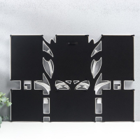 Фоторамка пластик на 6 фото 10х10, 10х15 см "Тюльпаны" белая 34х48 см