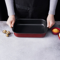 Набор противней &laquo;Эксперт&raquo;, 3 предмета: 28,5&times;20 см, 34&times;24 см, 39,5&times;27 см, антипригарное покрытие, цвет бордовый