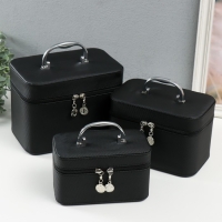 Шкатулка кожзам с зеркалом "Штрих.Чёрный" набор 3 шт 21х13,5х13;18,5х10,5х10;16,5х15х23 см Шкатулка кожзам с зеркалом "Штрих.Чёрный" набор 3 шт 21х13,5х13;18,5х10,5х10;16,5х15х23 см