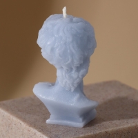 Свеча интерьерная &laquo;Давид&raquo;, серый, высота 6,5 см