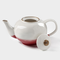 Чайник фарфоровый заварочный Доляна «Космос», 600 мл, цвет красный Чайник фарфоровый заварочный Доляна «Космос», 600 мл, цвет красный