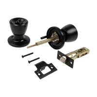 Защелка 1202, с фиксатором, цвет матовый черный