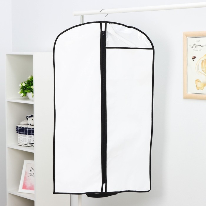Чехол для одежды, 60&times;100 см, цвет белый