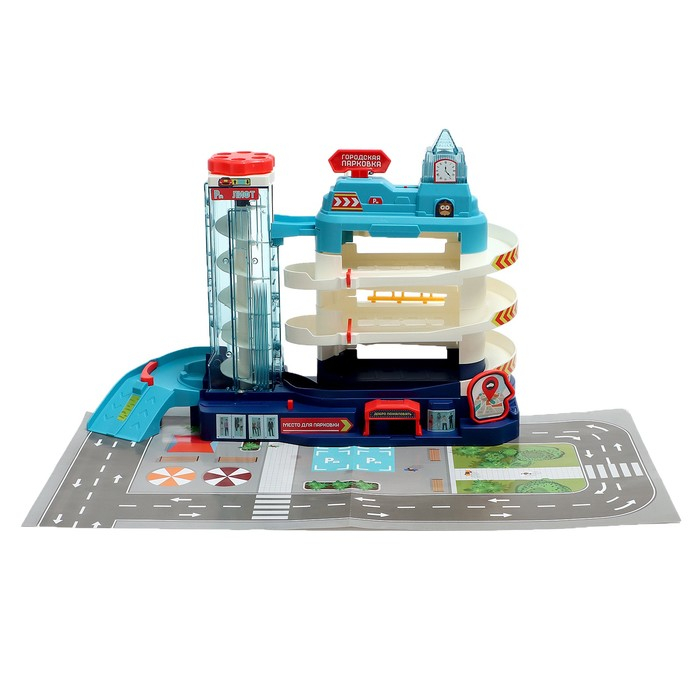 Парковка &laquo;Городская&raquo;, с лифтом, 3 уровня, 4 машинки, световые и звуковые эффекты