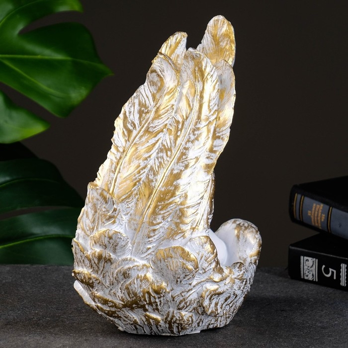 Подсвечник Подсвечник "Ангелочек спит на крыле" 23см