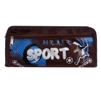 Пенал школьный на молнии 2 отделения "Спорт", МИКС