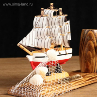 Корабль сувенирный на подставке, с карандашницей 22*7*15см Корабль сувенирный на подставке, с карандашницей 22*7*15см