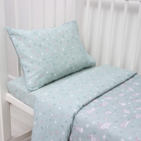 Постельное бельё Крошка Я «Зайчик на лужайке», 112х143 см, 60х120+20 см, 40х60 см, 100% хлопок, бязь Постельное бельё Крошка Я «Зайчик на лужайке», 112х143 см, 60х120+20 см, 40х60 см, 100% хлопок, бязь